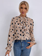 Ruffle Neck Button Up Blouse Sai Feel